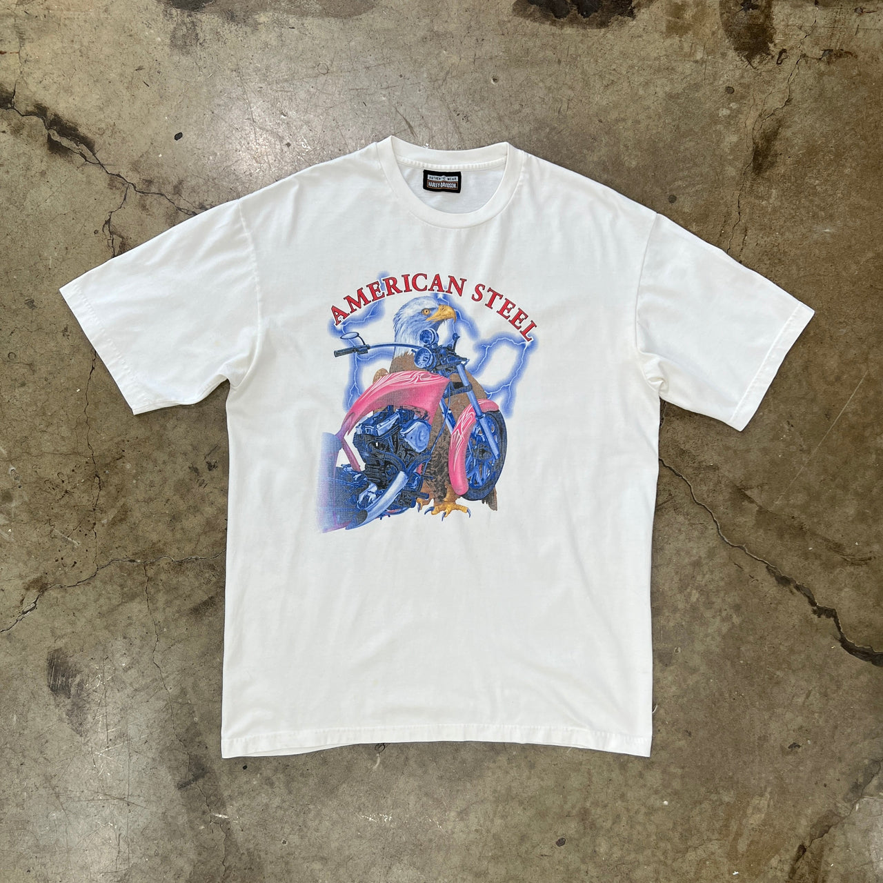 Harley Davidson American Steel Eagle Lighting Tee