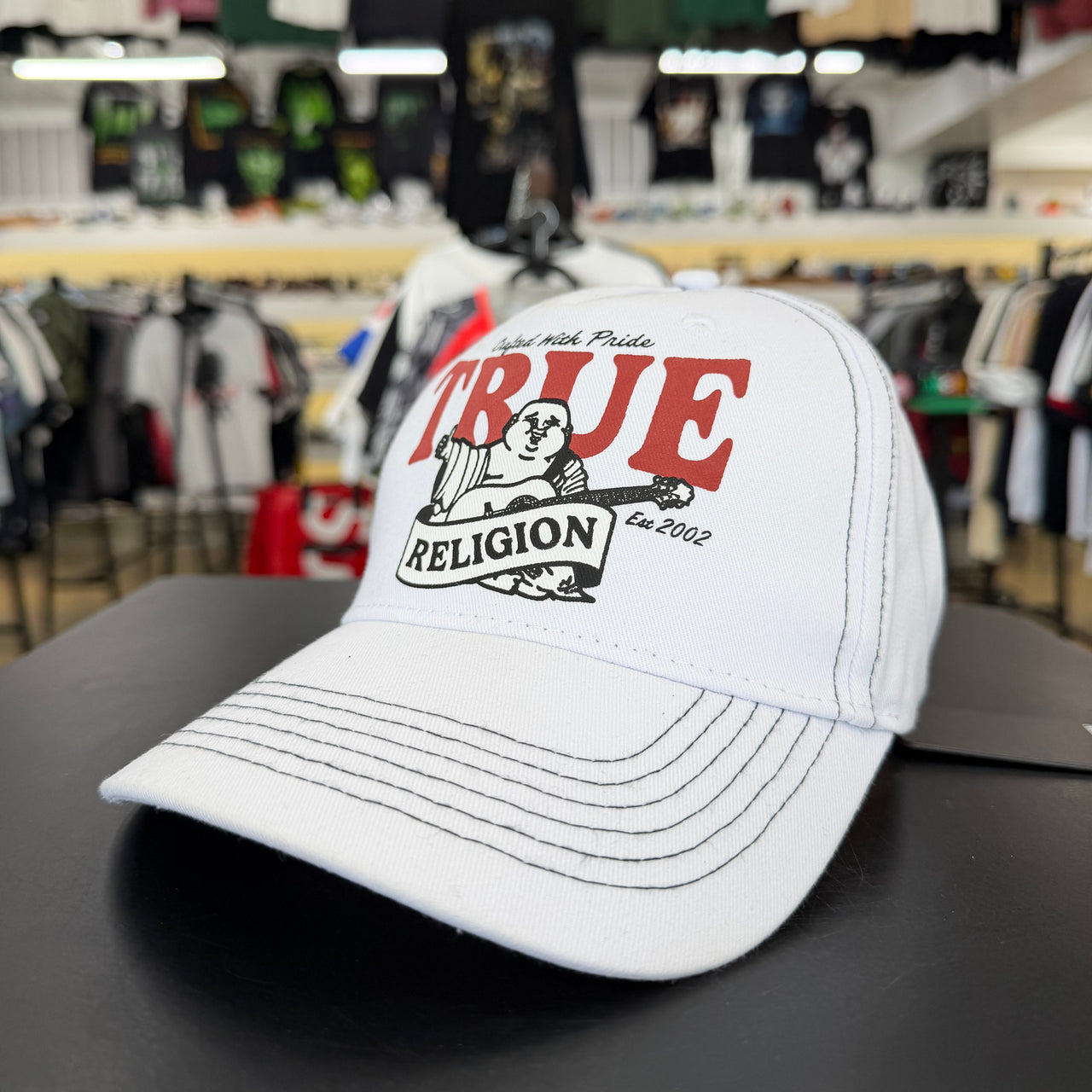 Y2K True Religion Puff Budda Snapback