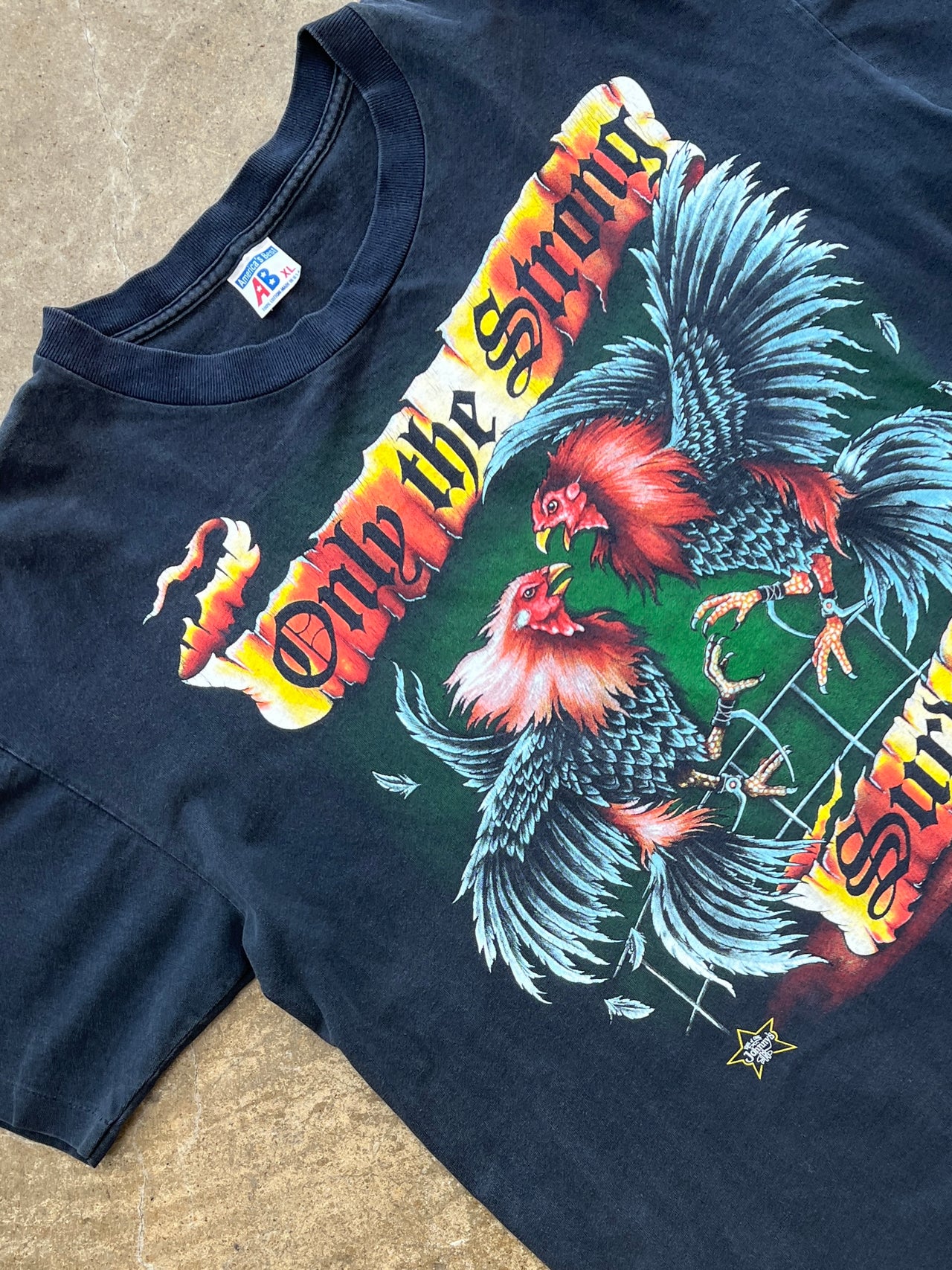 Strong Will Survive Chicken Cock Fight Jonny's Single Stitch Tee