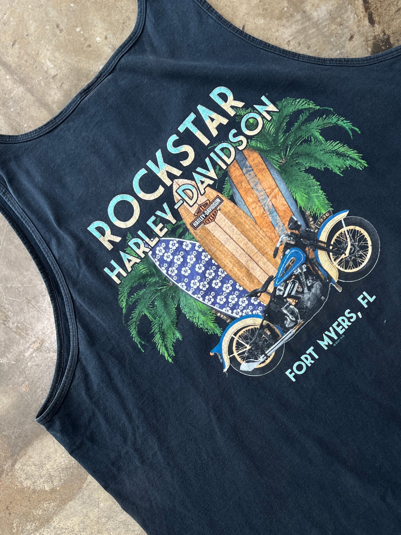 Harley Davidson Freedom Machine Rockstar Surf Motorcycle Tank