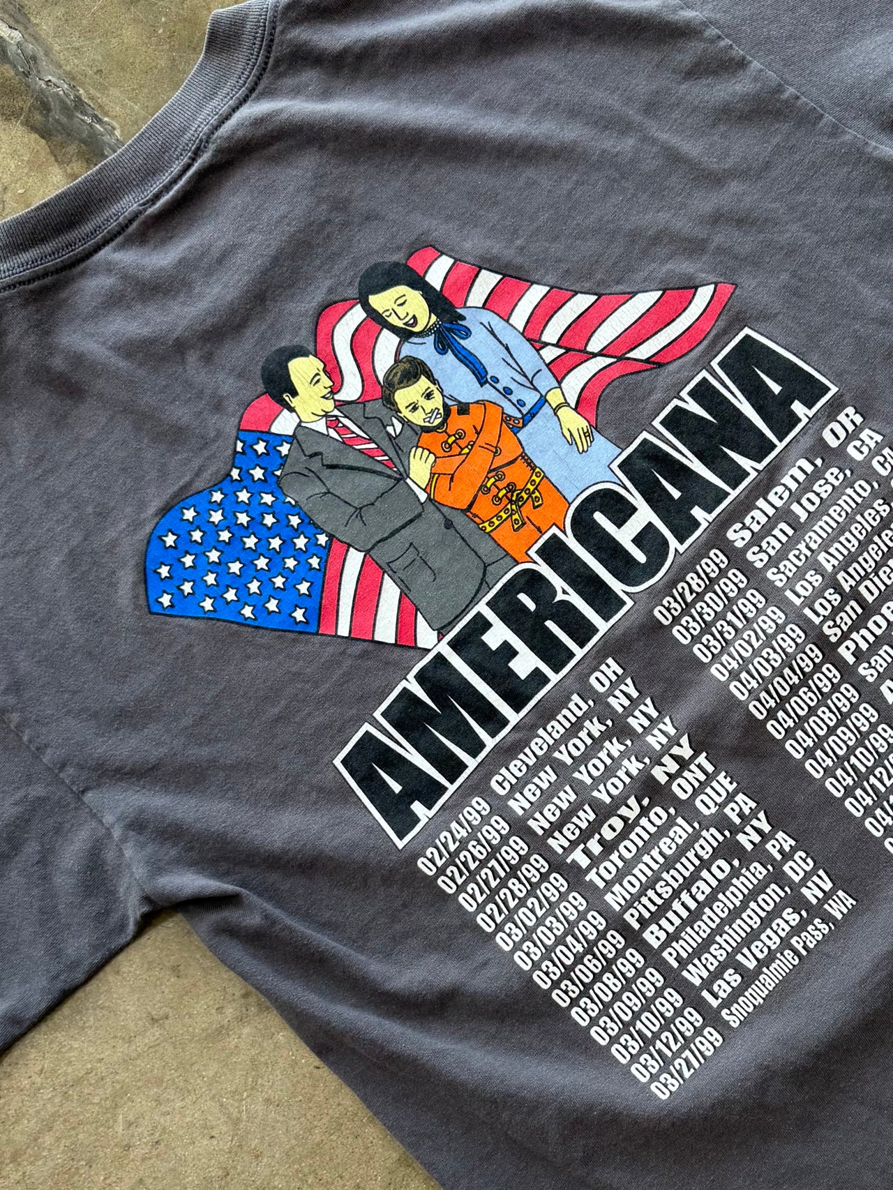 1999 Offspring Americana Tour Dates Band Tee