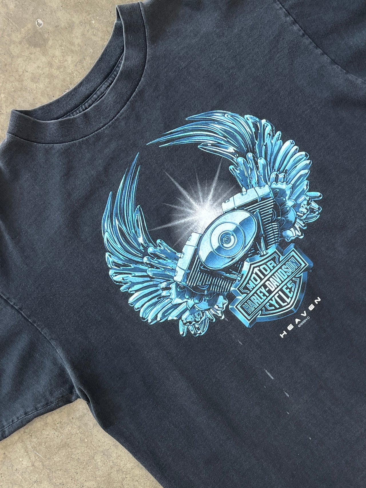 1998 90s Harley Davidson Panhead Heaven Hawaii Motorcycle Tee
