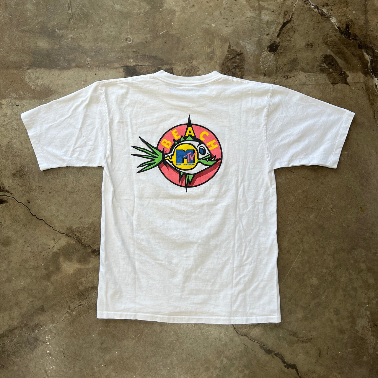 90s MTV Beach Trident Gum Promo Tee Single Stitch