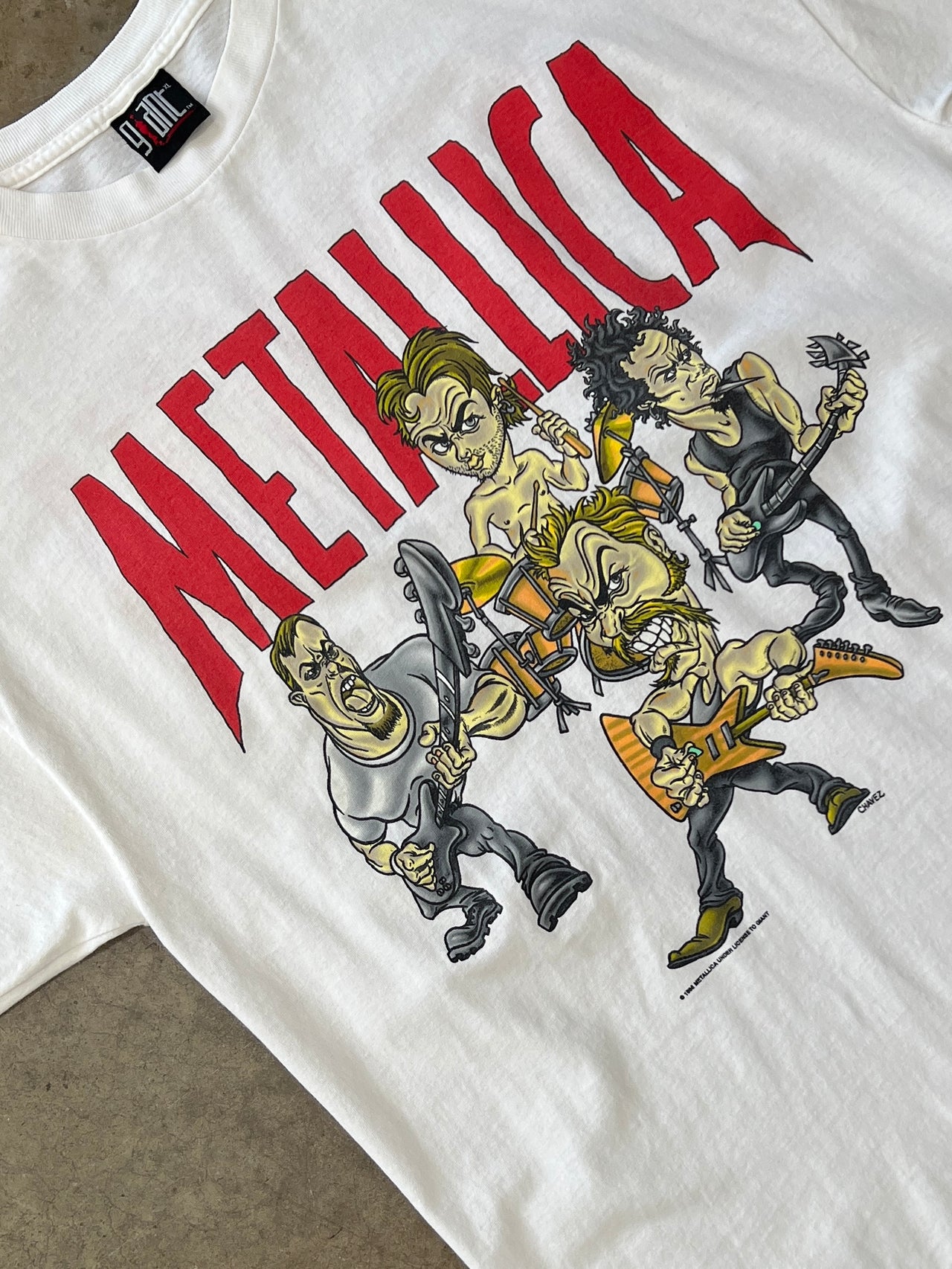 1996 Metallica Cartoon Band Tee