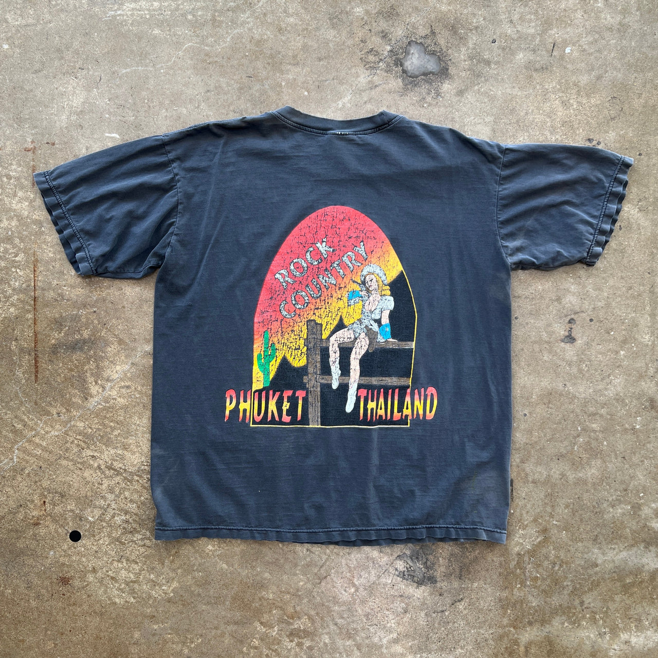 Rock Country Pin Up Girl Phuket Thailand Western Tee