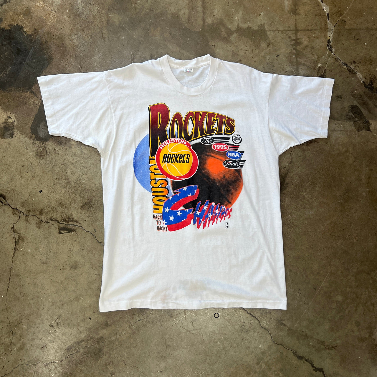 1995 Rockets NBA Finals Back to Back Champs Tee