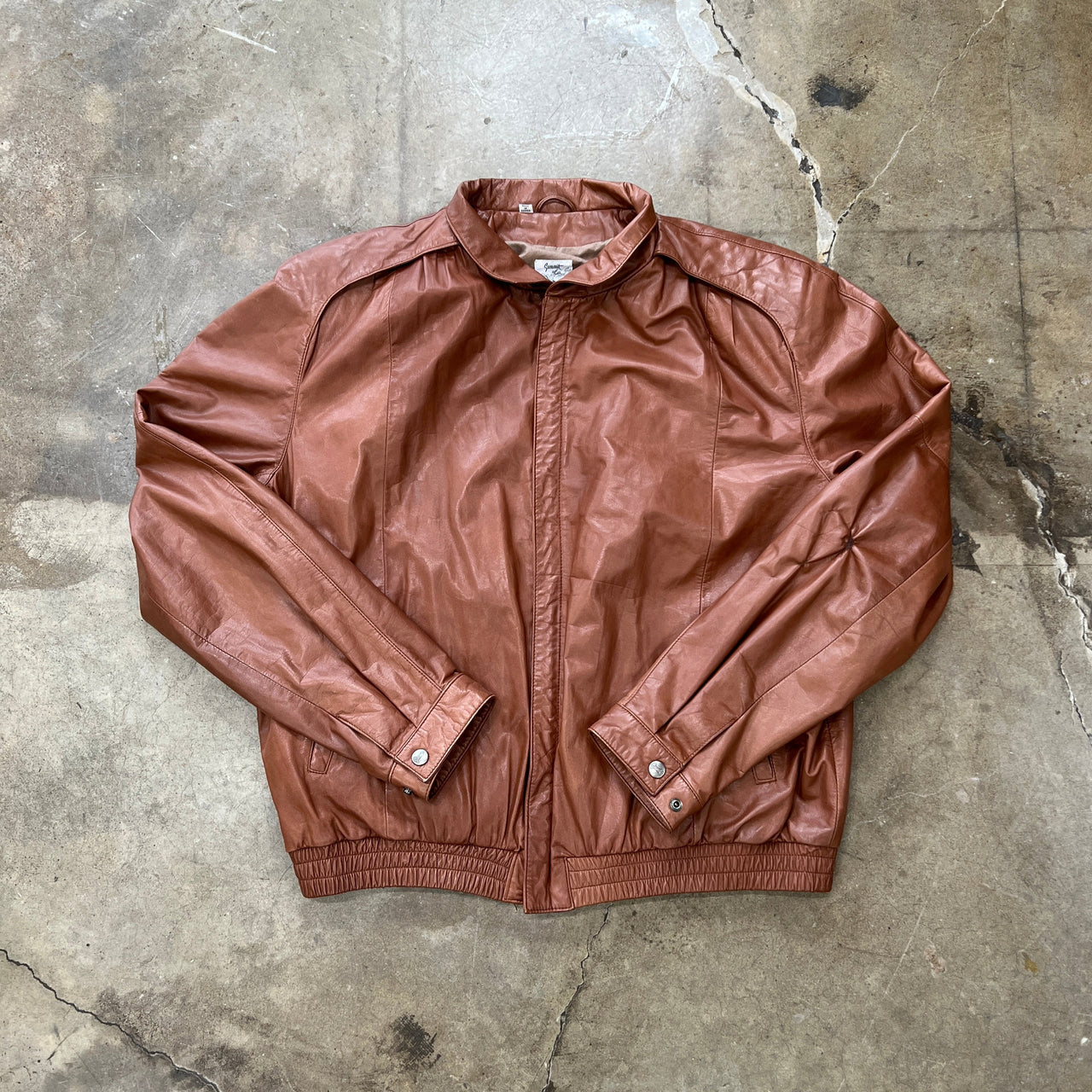 Summit Leather Zip Up Jacket