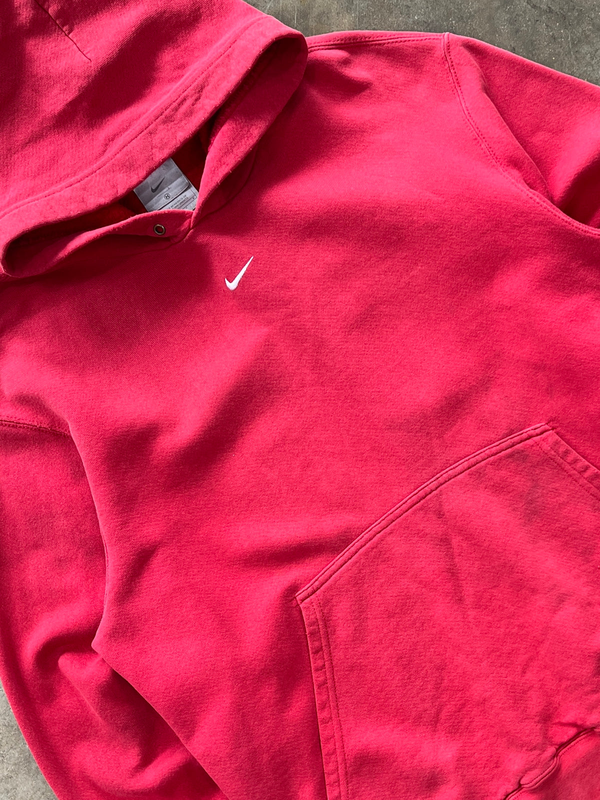 2000s Nike Center Swoosh Red Hoodie