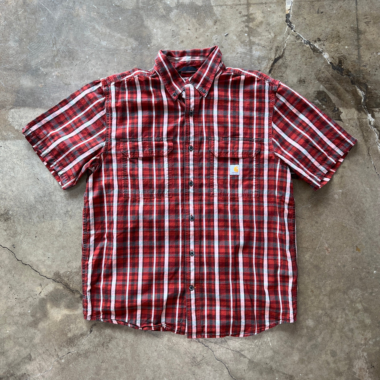 Carhartt Loose Fit Plaid Double Pocket Button Up