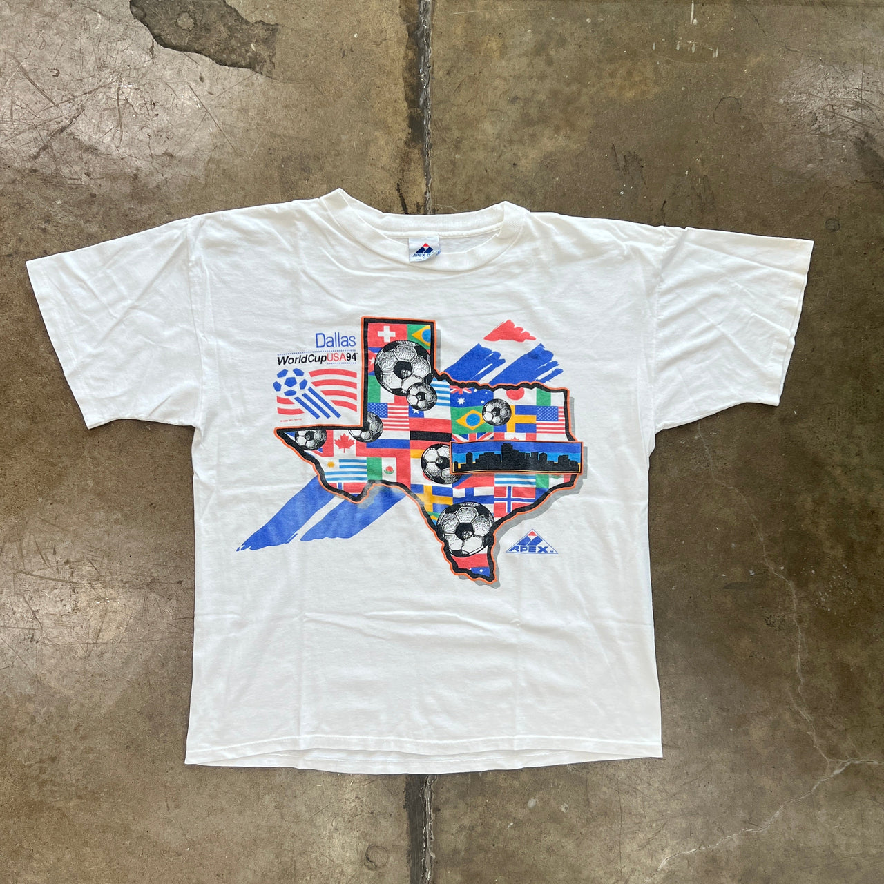 1994 USA Dallas City Flag Texas Flags Tee