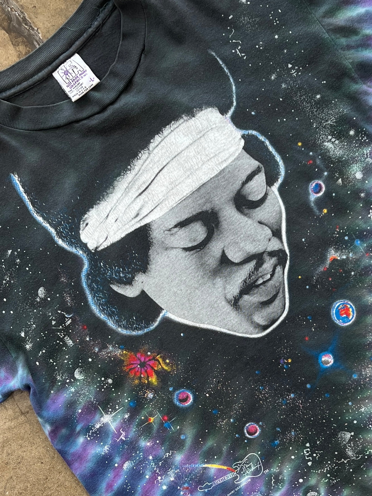 90s Jimi Hendrix AOP Not Fade Away Band Tee