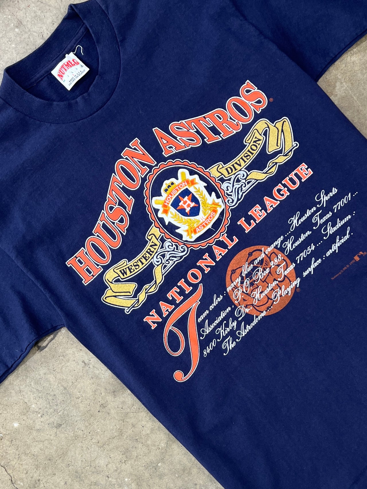 1992 Houston Astros National League Nutmeg Tee