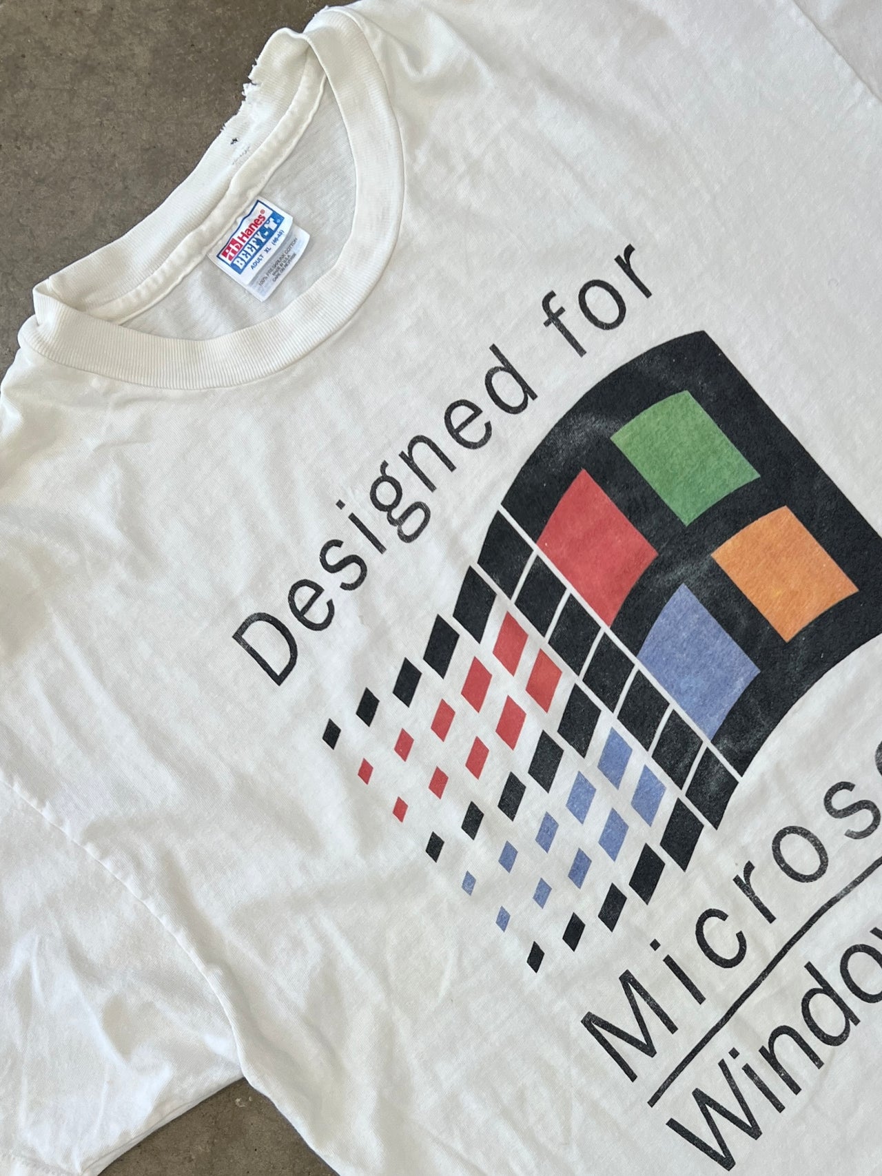 90s 1995 Microsoft Windows Tech Logo Tee Single Stitch