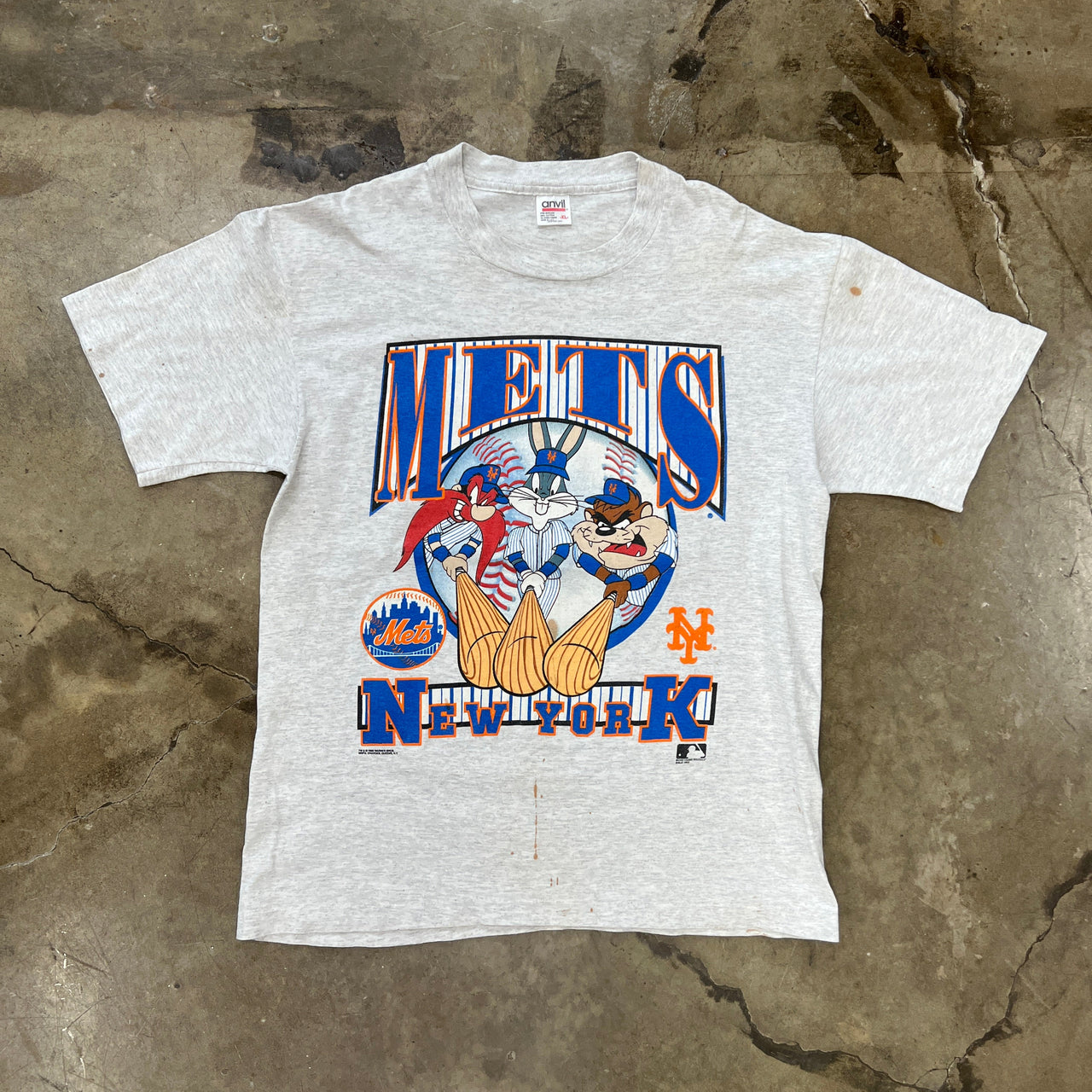 1993 Looney Tunes MLB New York Mets Single Stitch Tee