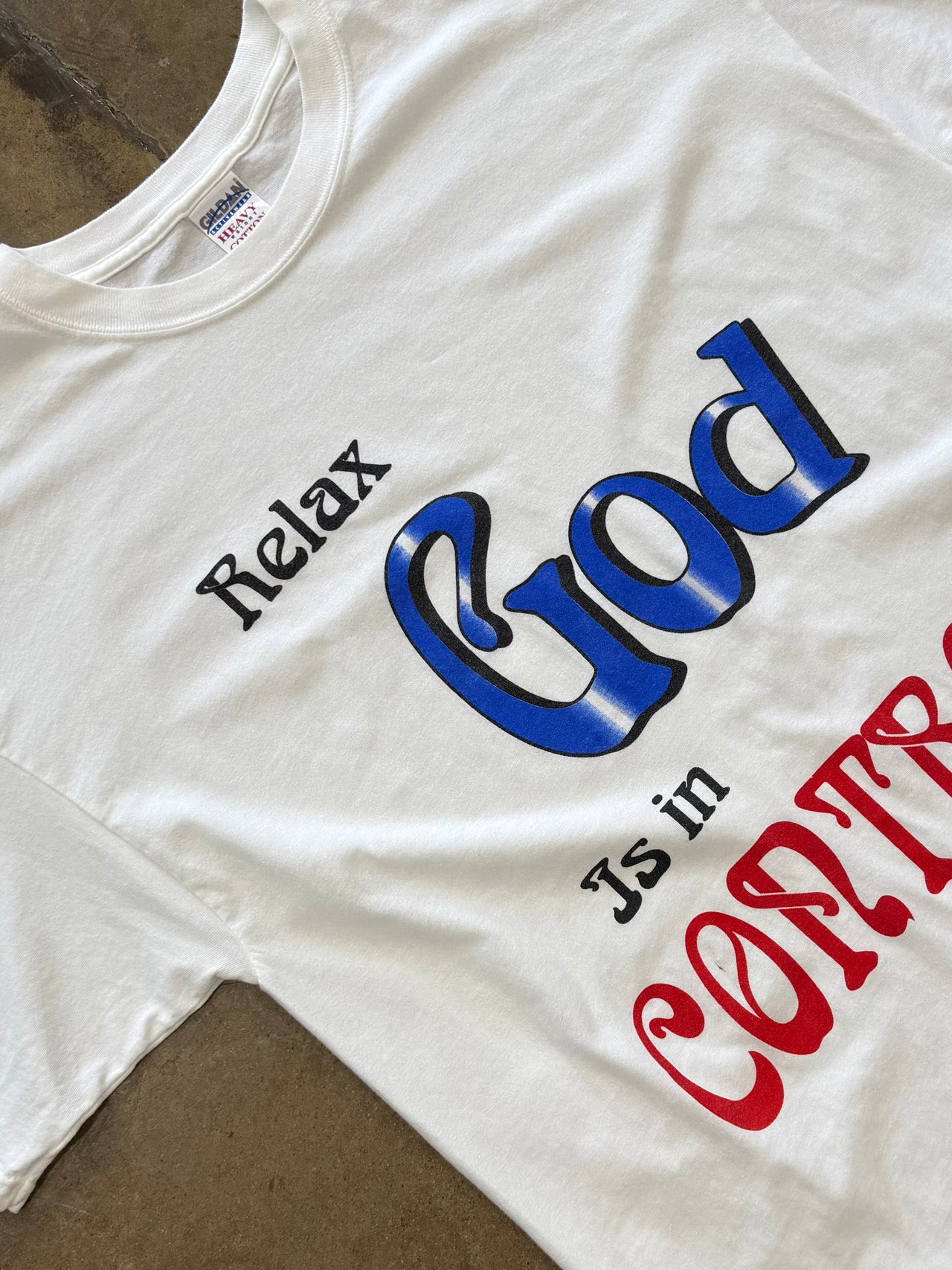 Relax God Is in Control Proverbs Religious Verse Jesus Tee