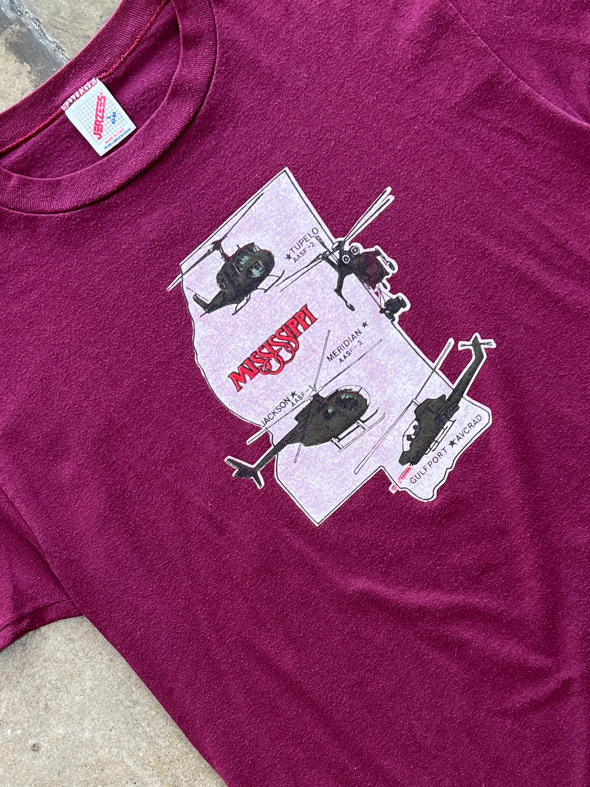 90s Mississippi Helicopters Military Tee