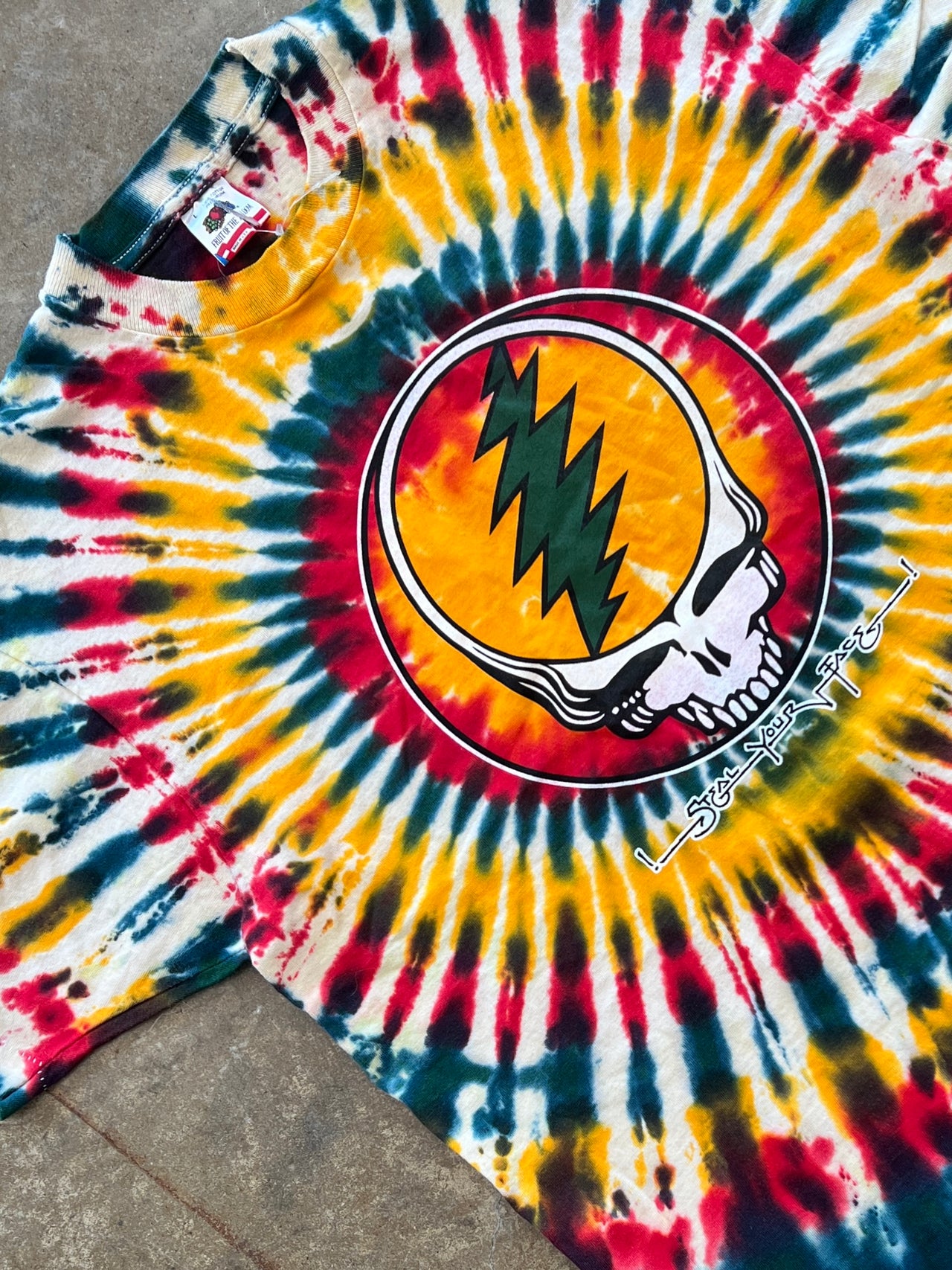 90s Grateful Dead I Steal Your Face Tie Dye Tee
