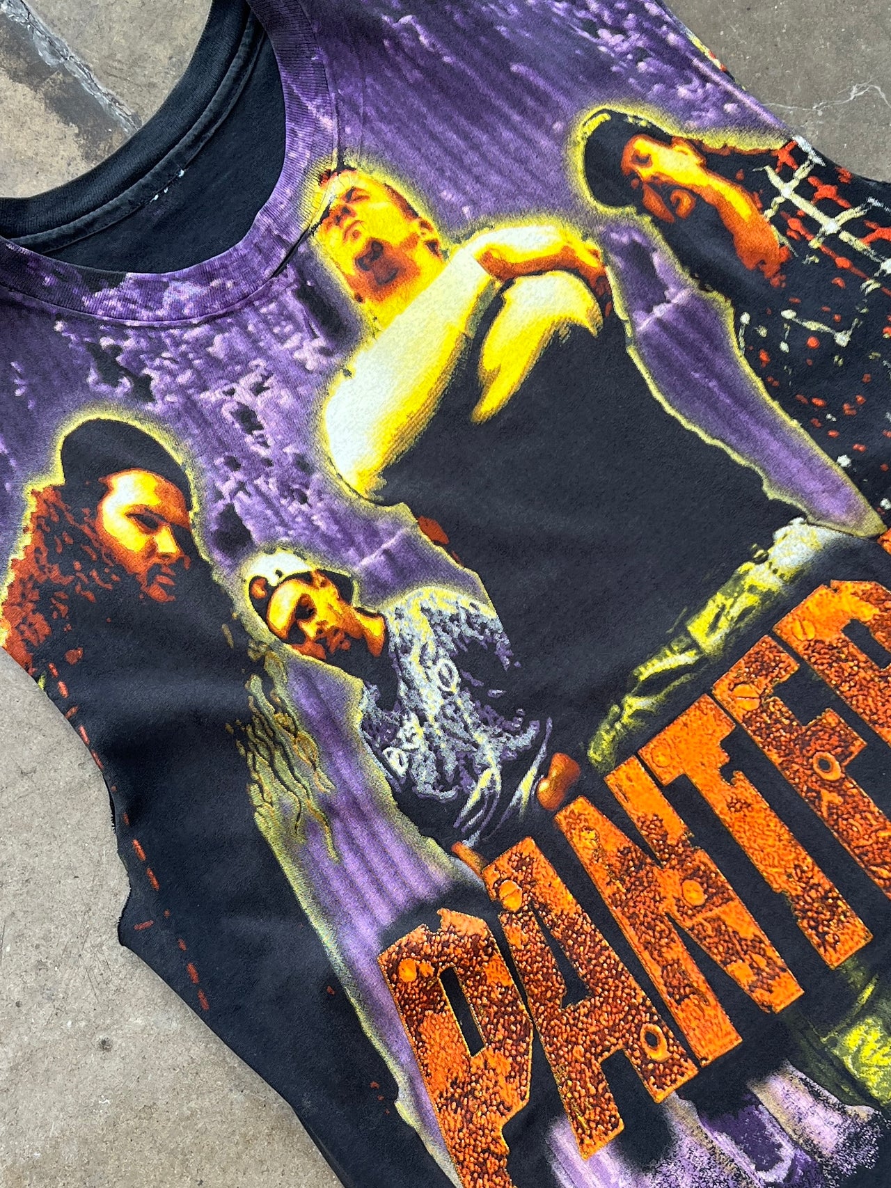 AOP 1994 Pantera Double Sides Band Cut Sleeve Tee