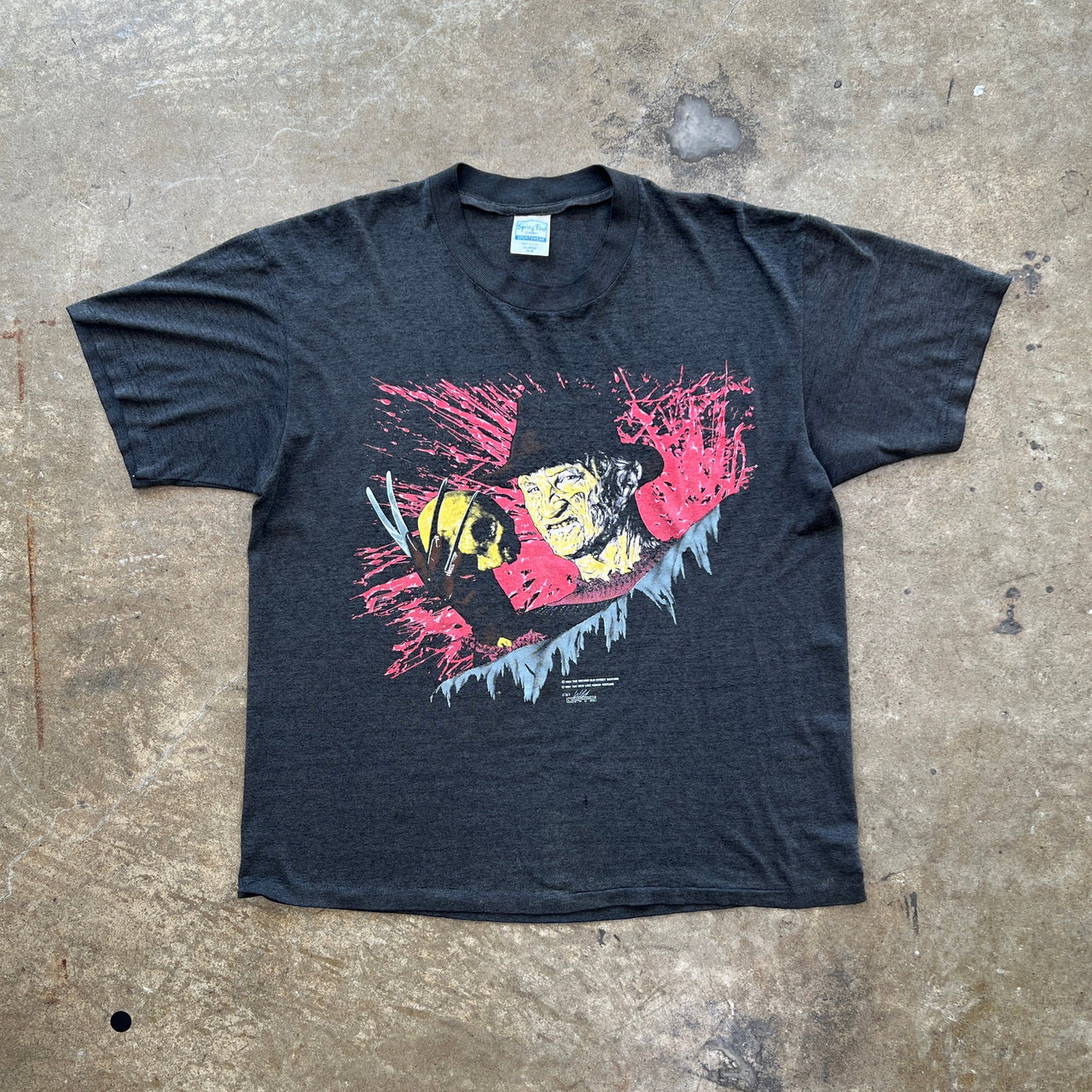 1987 Wild Oats Freddy Krueger Nightmare on Elm Street 3 Dream Warriors Tee