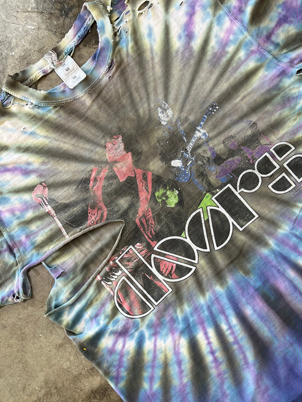 The Doors Tie Dye Distress Tee XL