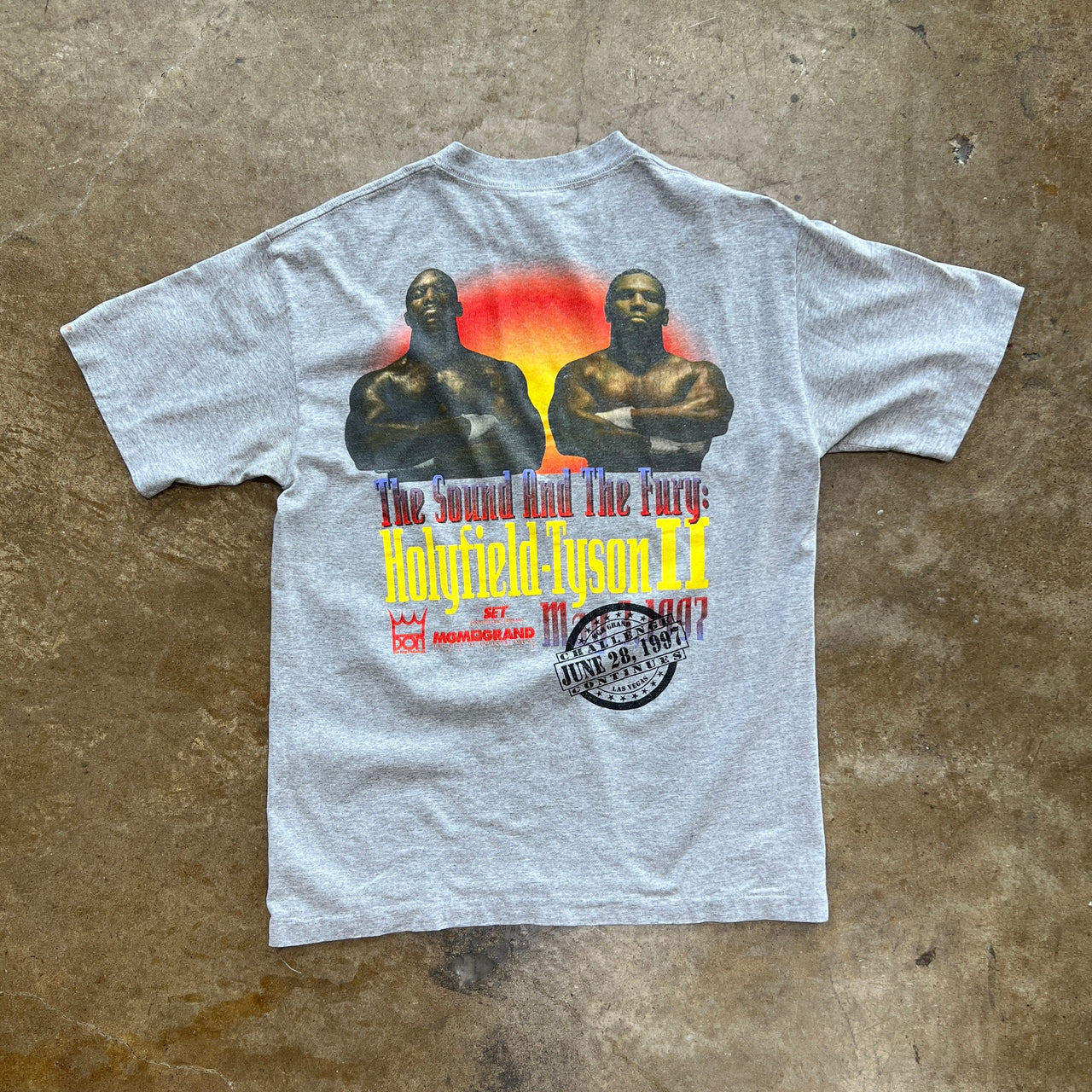 Mike Tyson Holyfield Sound and Fury MGM Single Stitch Boxing Tee