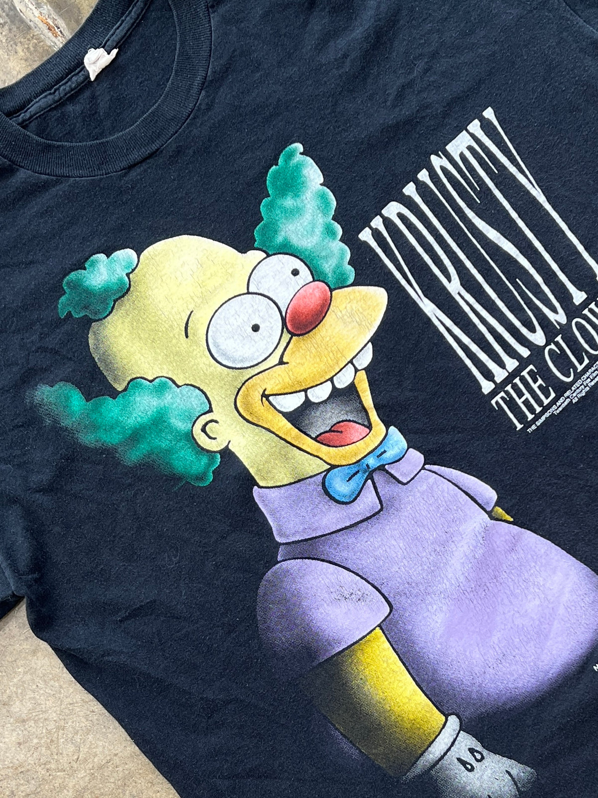 1997 The Simpsons Krusty the Clown Shadow Character Tee