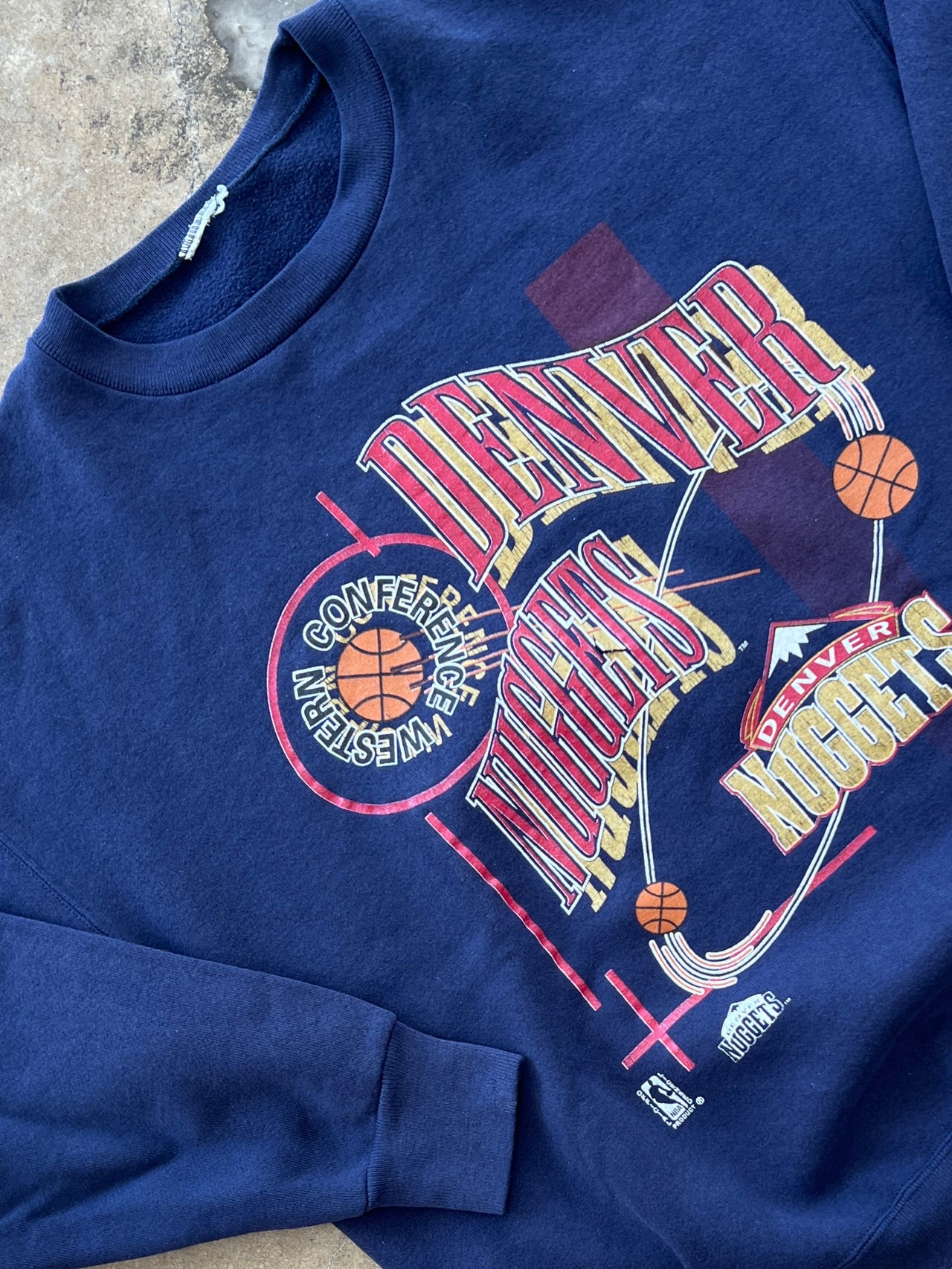 90s NBA Denver Nuggets Western Conference Basketball Crewneck