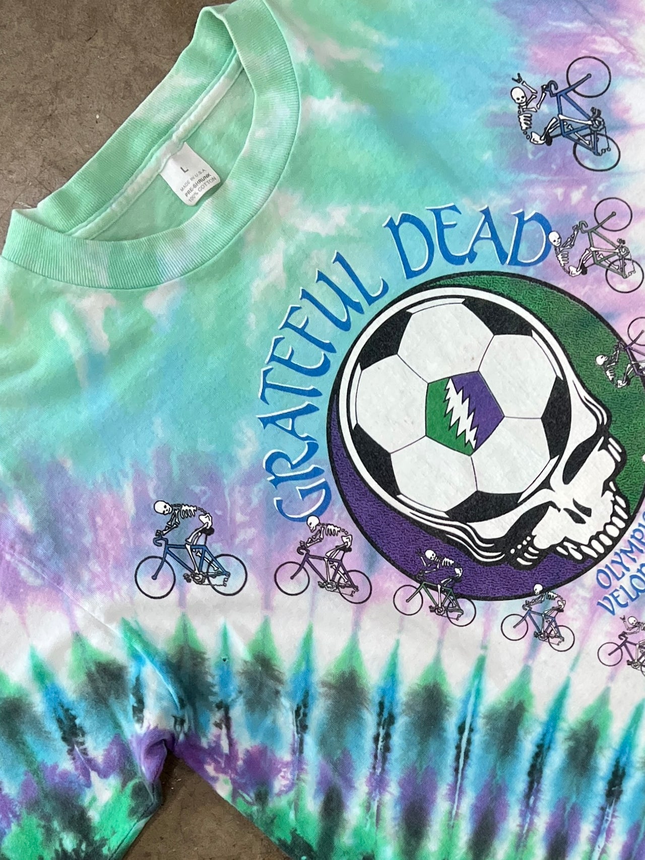 90s Grateful Dead Soccer Bike Los Angeles Two Day Only Tee Single Stitch