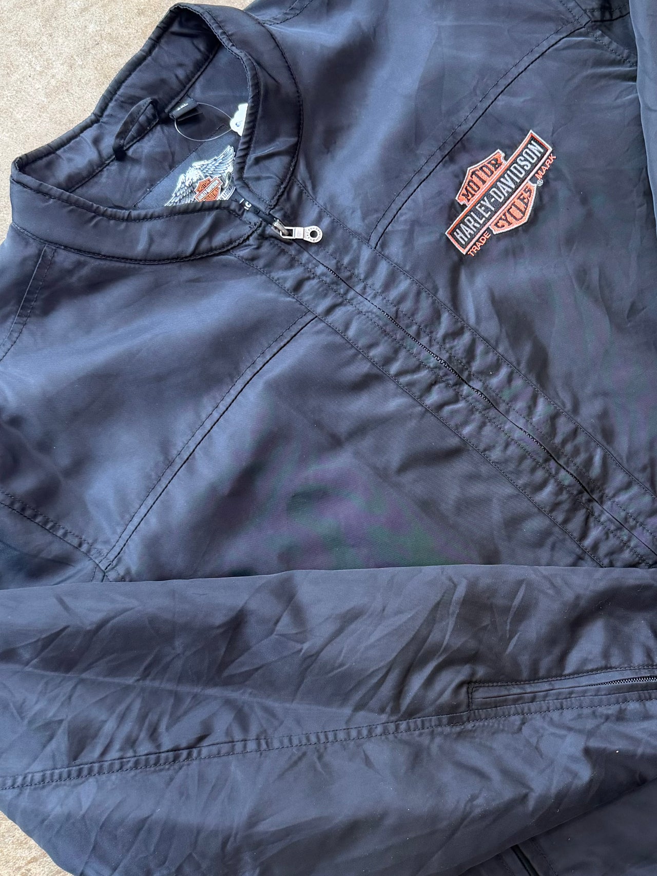 Harley Davidson Mesh Lined Nylon Motorcycle Jacket