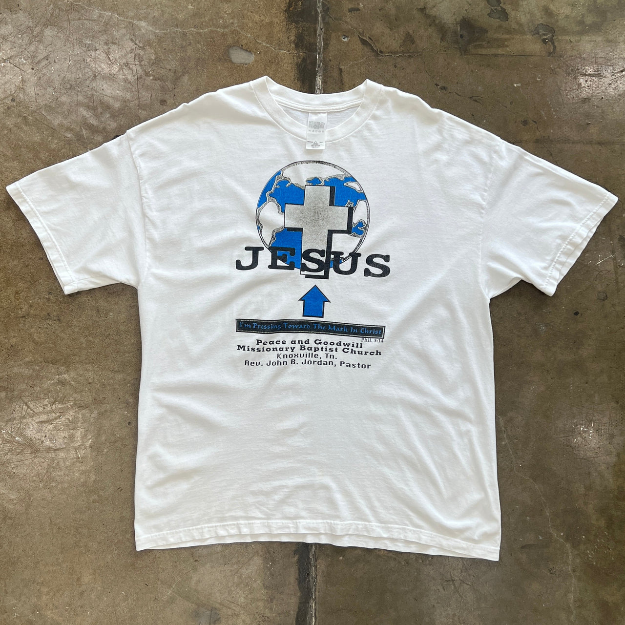 Peace and Goodwill Mark in Christ Jesus Earth Religious Tee