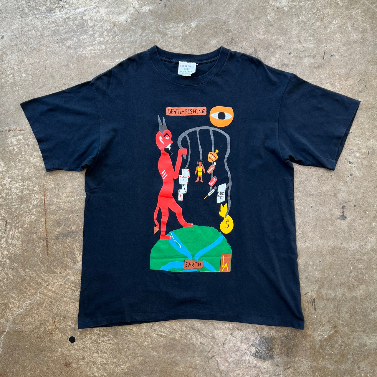 House of Blues French Quarter Devil-Fishing Single Stitch Tee