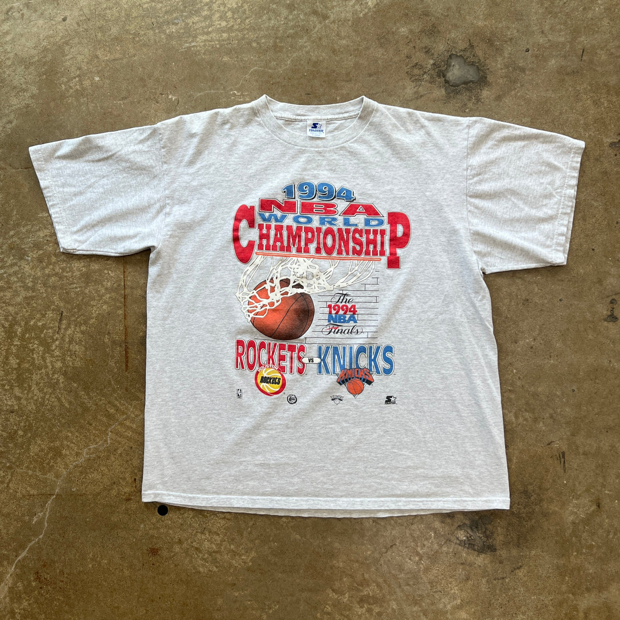 Starter 1994 NBA World Champion Rockets Knicks Tee