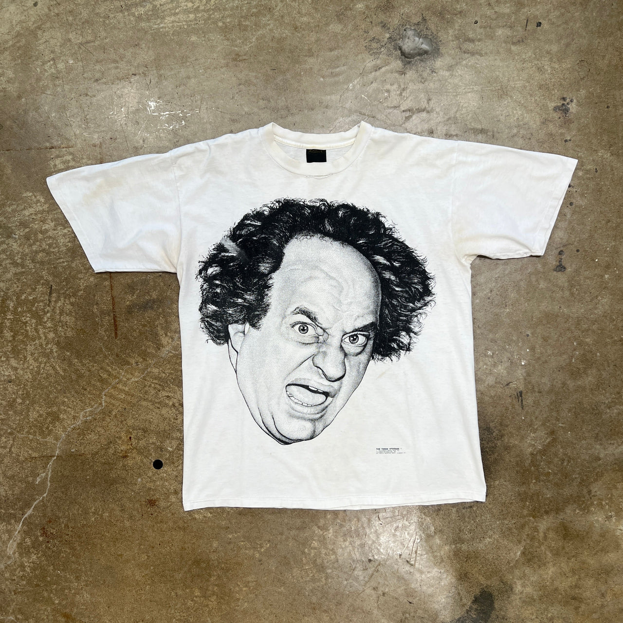 1993 The Three Stooges Larry Big Face Changes Tee