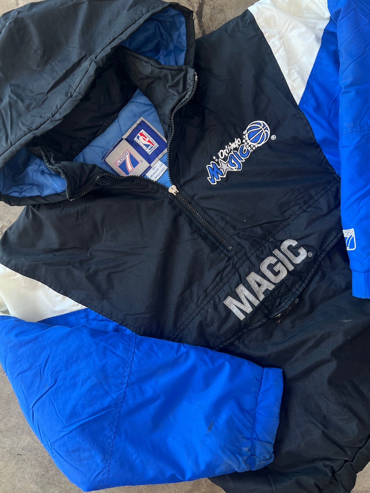 90s Orlando Magic Logo 7 Quater Zip Up Jacket