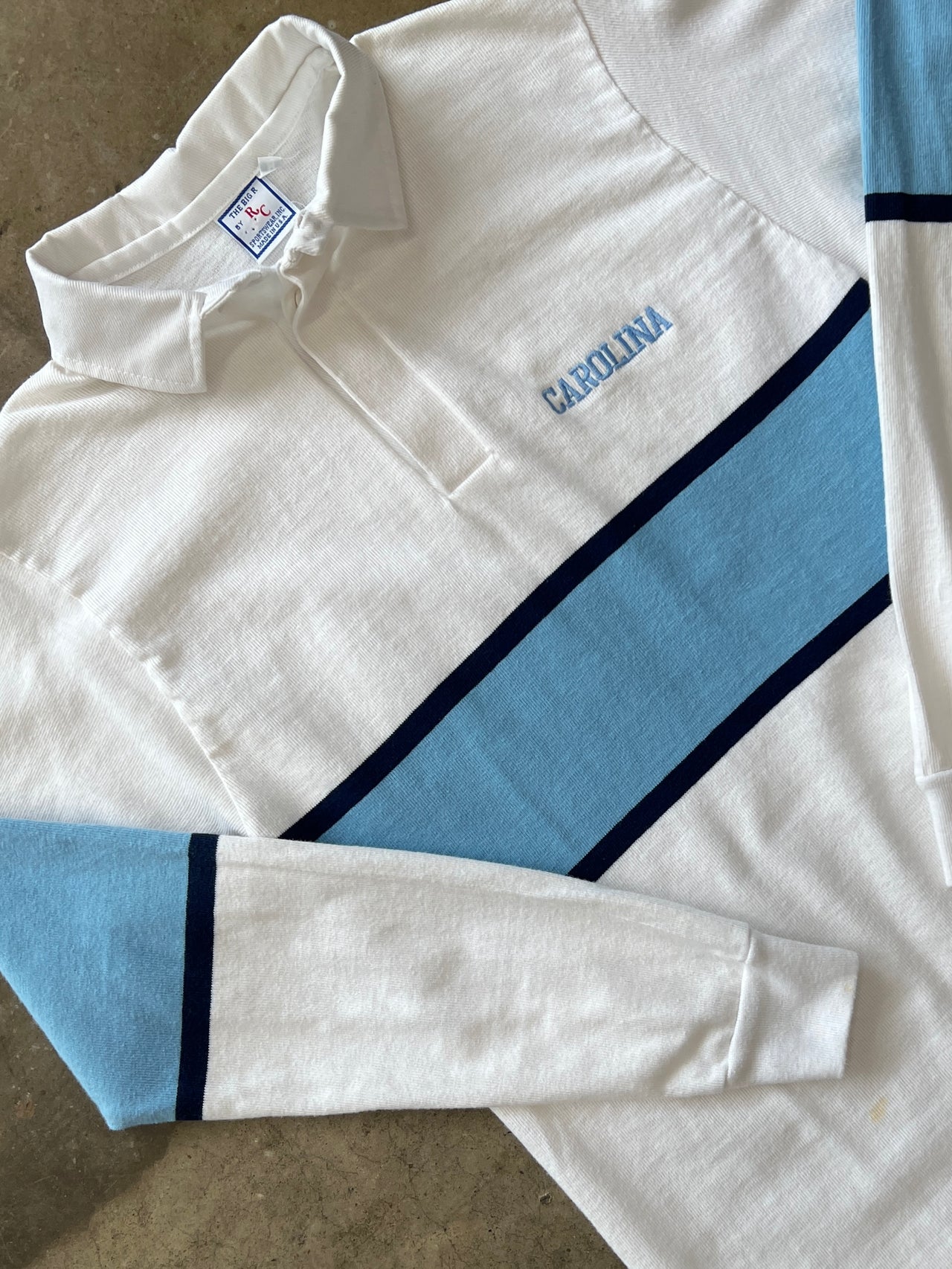 80s University of North Carolina UNC Embroidered LS Polo