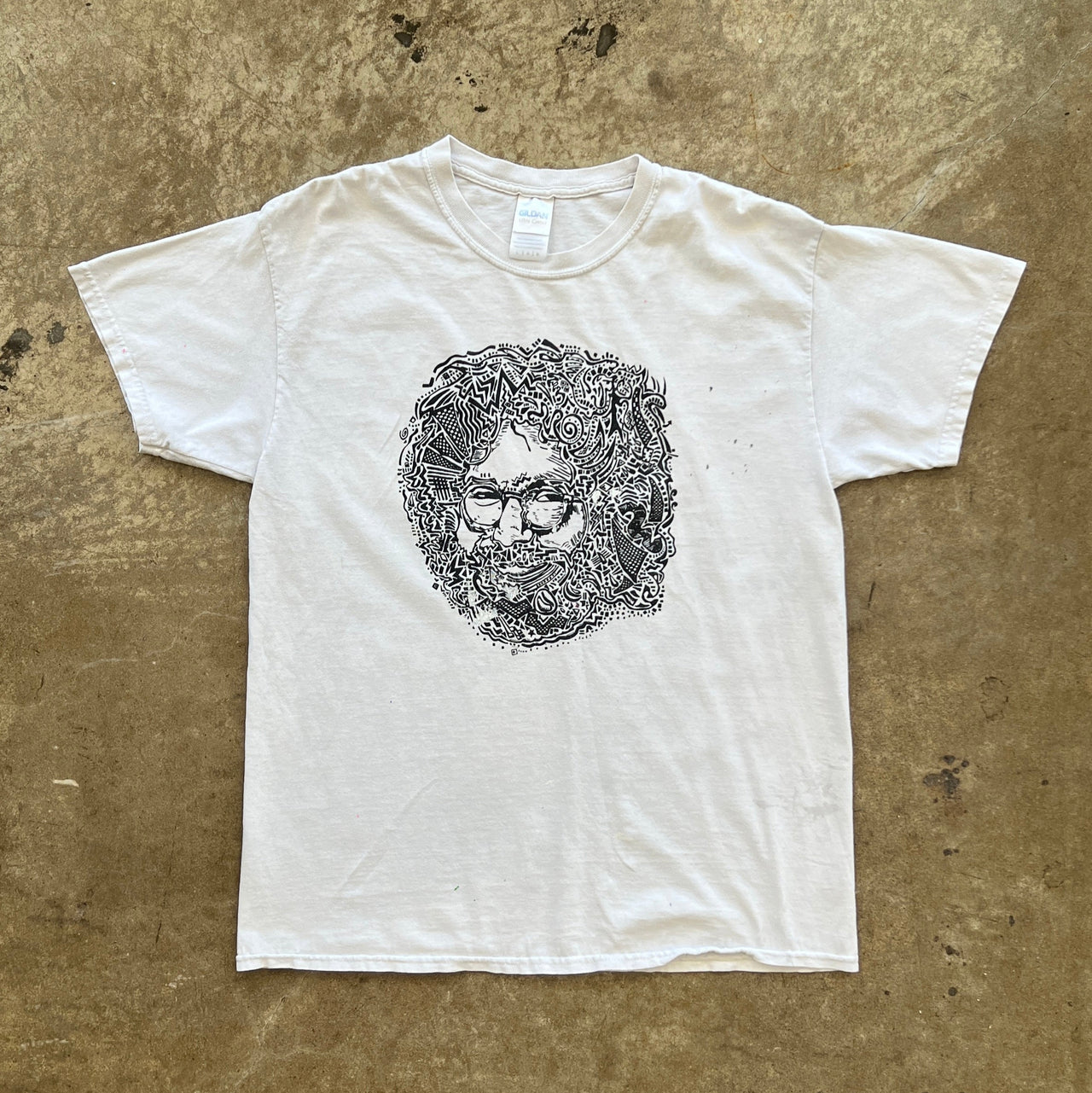 Y2K Jerry Garcia Grateful Dead Big Print Tee