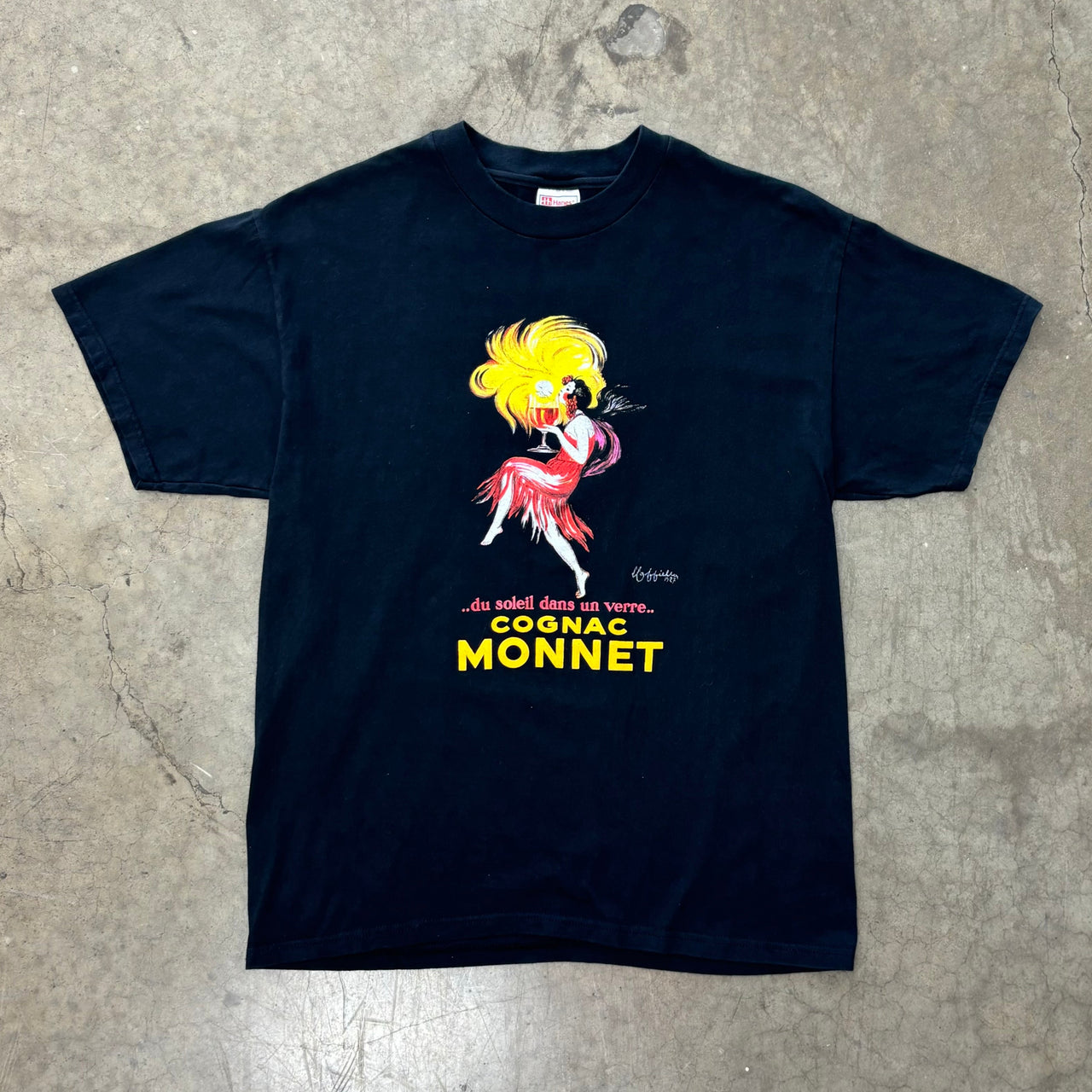 Cognac Monnet Flapper Girl Promo Tee Large