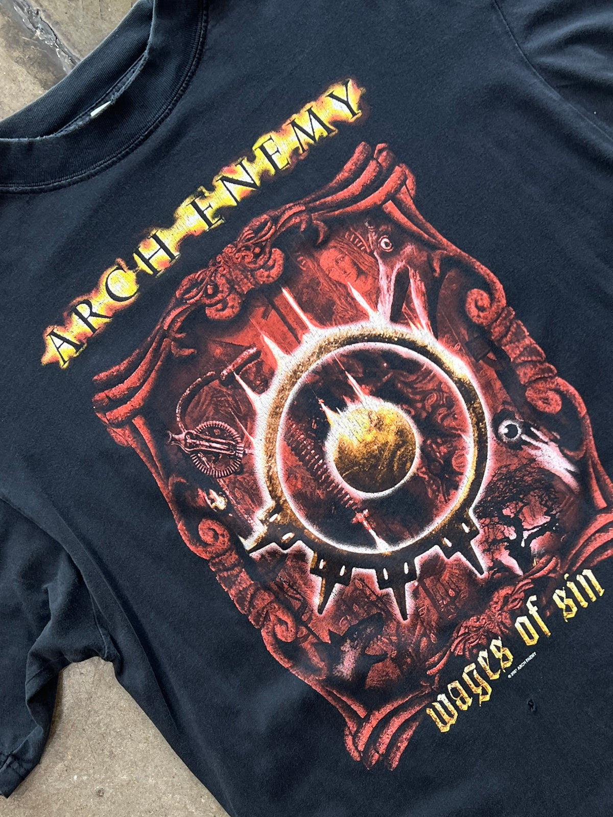 2001 Arch Enemy Wages of Sin Album Band Tee
