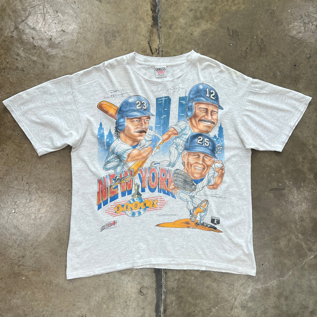 MLB New York Yankees Don Mattingly Wade Boggs Abbott Baseball Tee