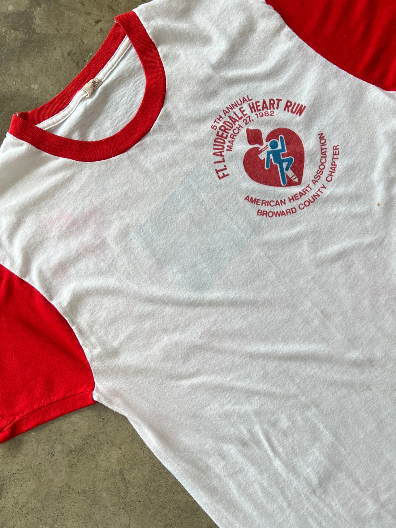 1982 Heart Run Heart Association American Express Single Stitch Tee