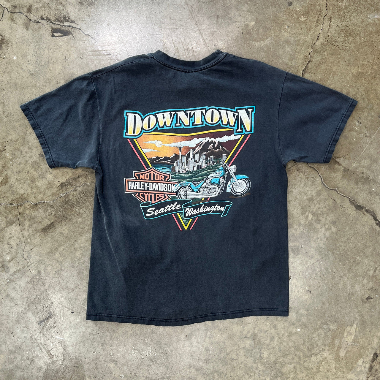 1998 90s Harley Davidson Fat Boys Rule Seattle Washington Tee