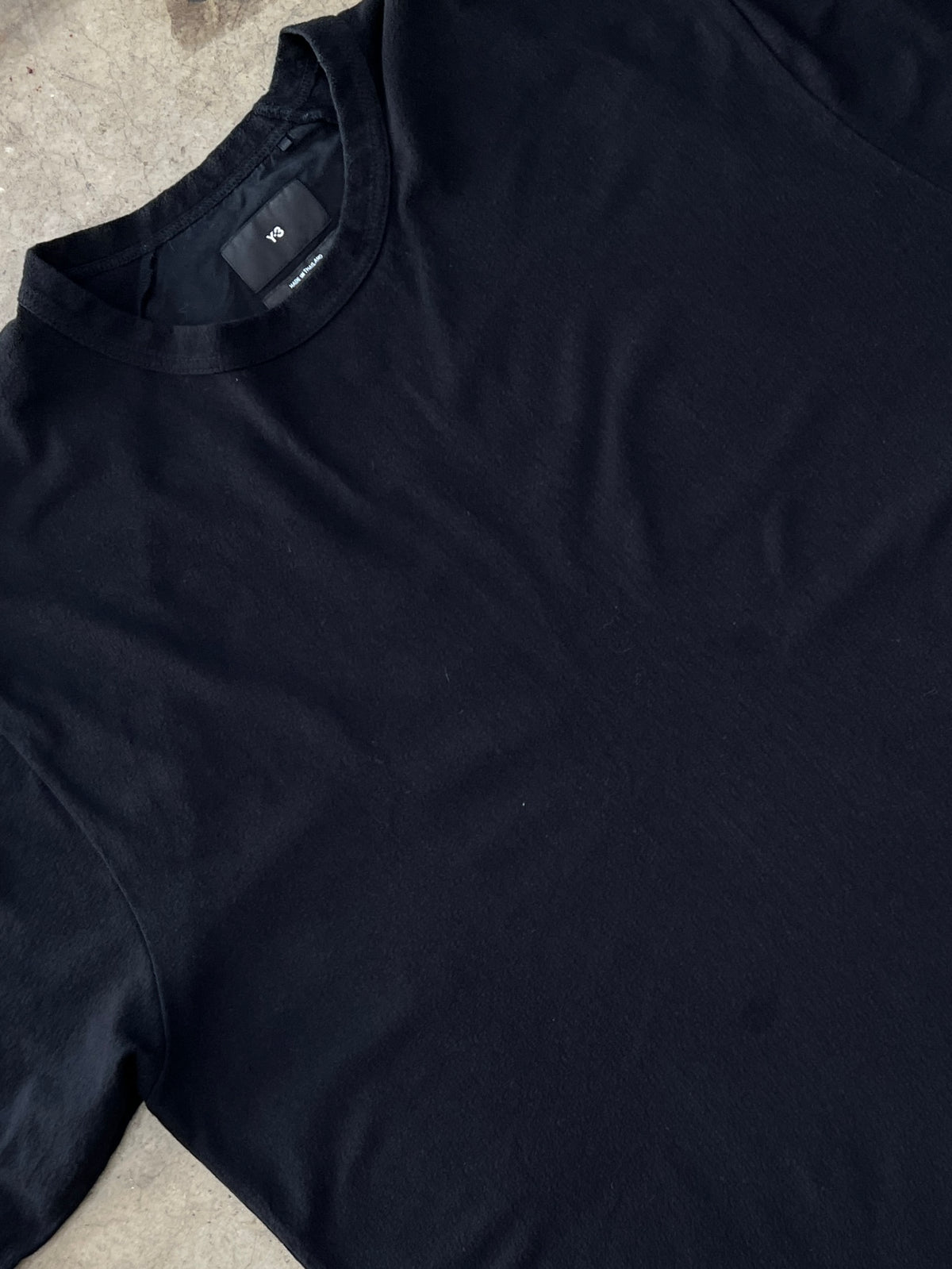 Y-3 Black Textured Tee