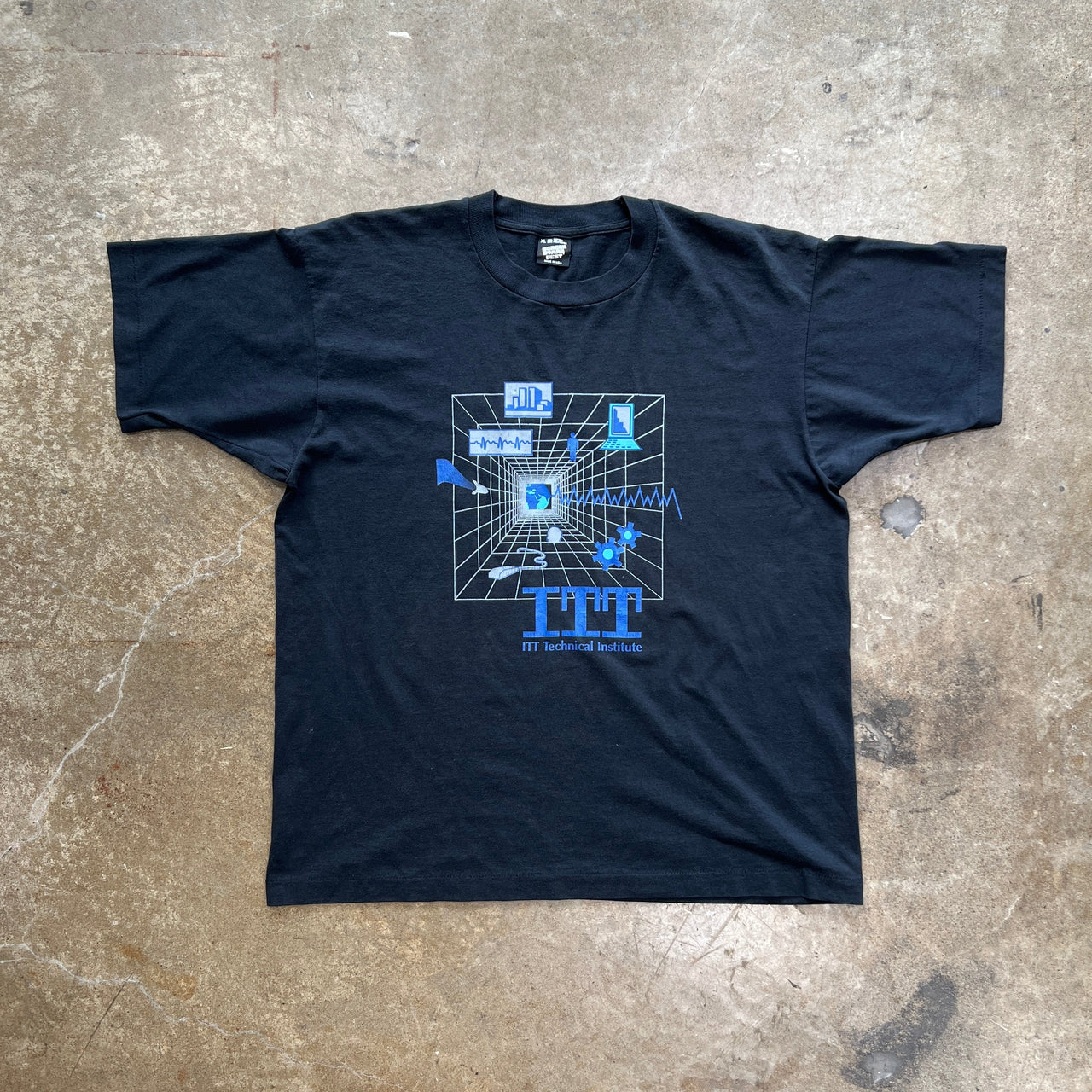 90s ITT Technical Institute Computer Tee Single Stitch Tech Tee