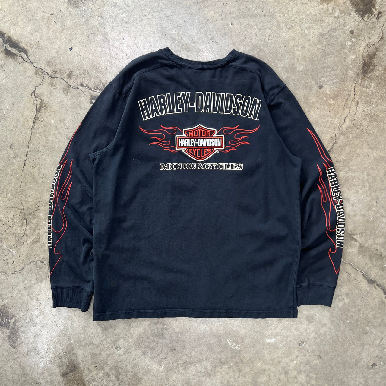 Harley Davidson Embroidered Logo Flame LS