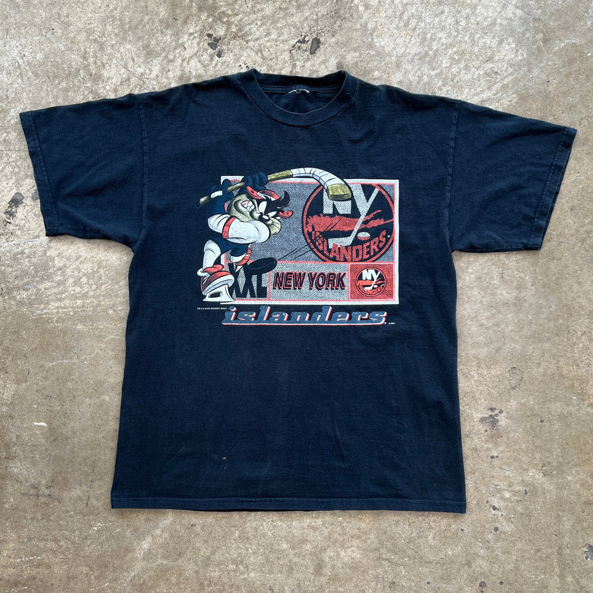 Y2K 2000 NHL New York Taz Looney Tunes Tee