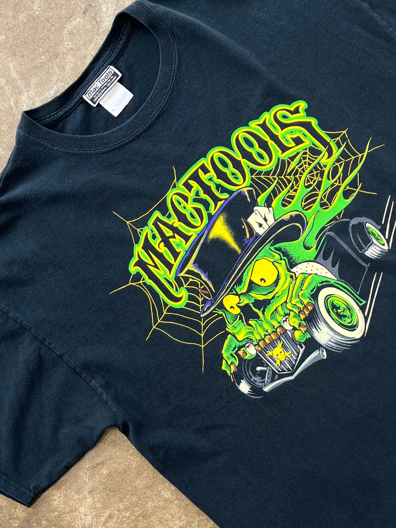 Mac Tools Spider Web Racing Flame Tee