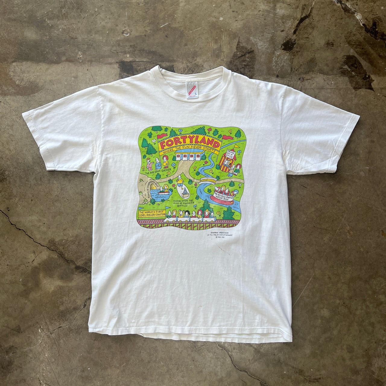 90s FortyLand Fun Never Starts Funny Art Tee
