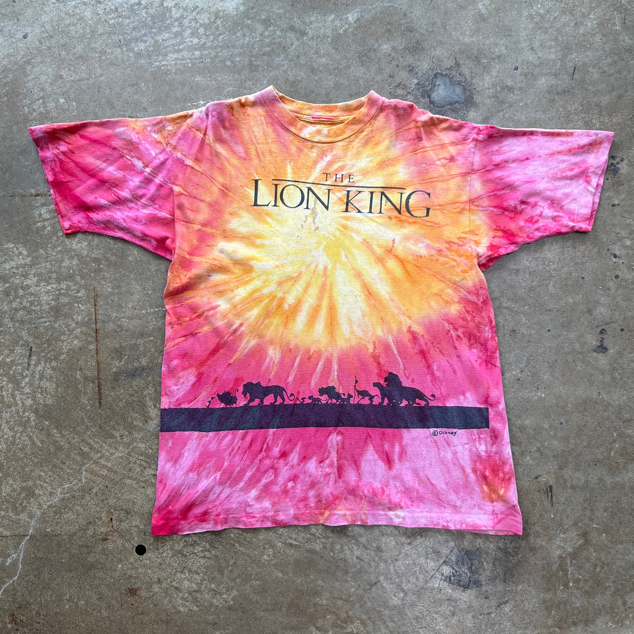 90s Disney The Lion King Tie Dye Single Stitch Tee