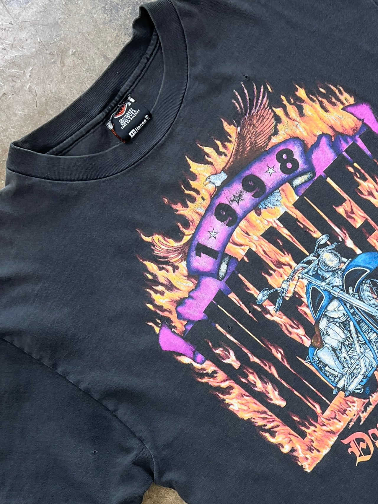 1998 Harley Davidson Bike Week Flame Motorcycle Tee