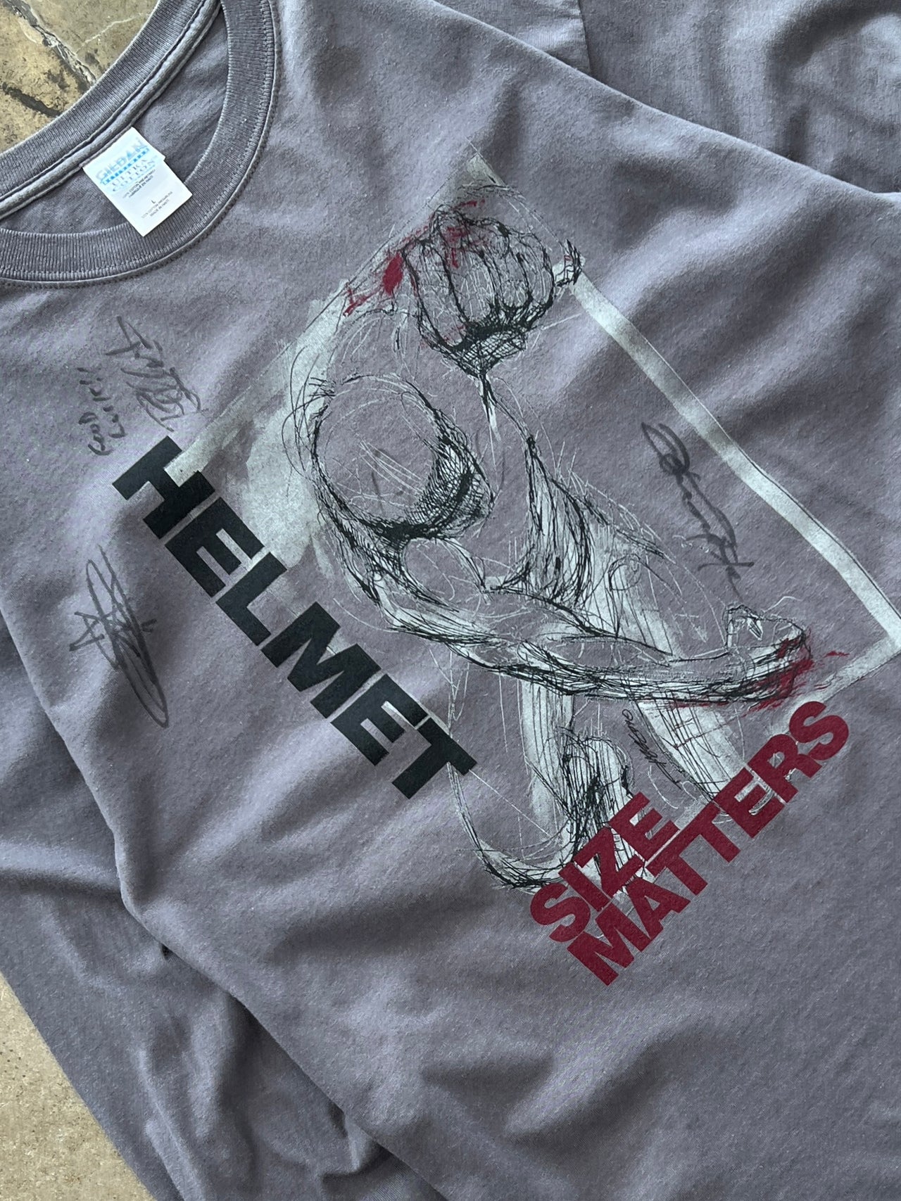 2004 Helmet Size Matters Signed LS Tee